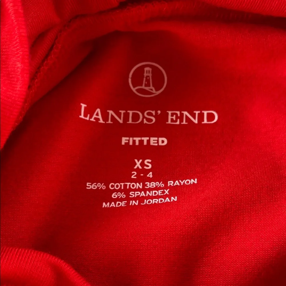 Lands’ End Fitted Turtleneck Red Orange Women's Size XS Stretch Layering 381876 - Picture 6 of 10